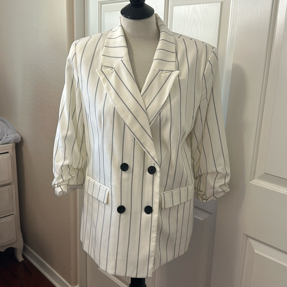 Pin striped blazer